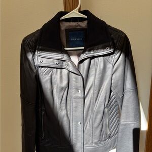 Cole Haan Women's Leather Jacket in Black